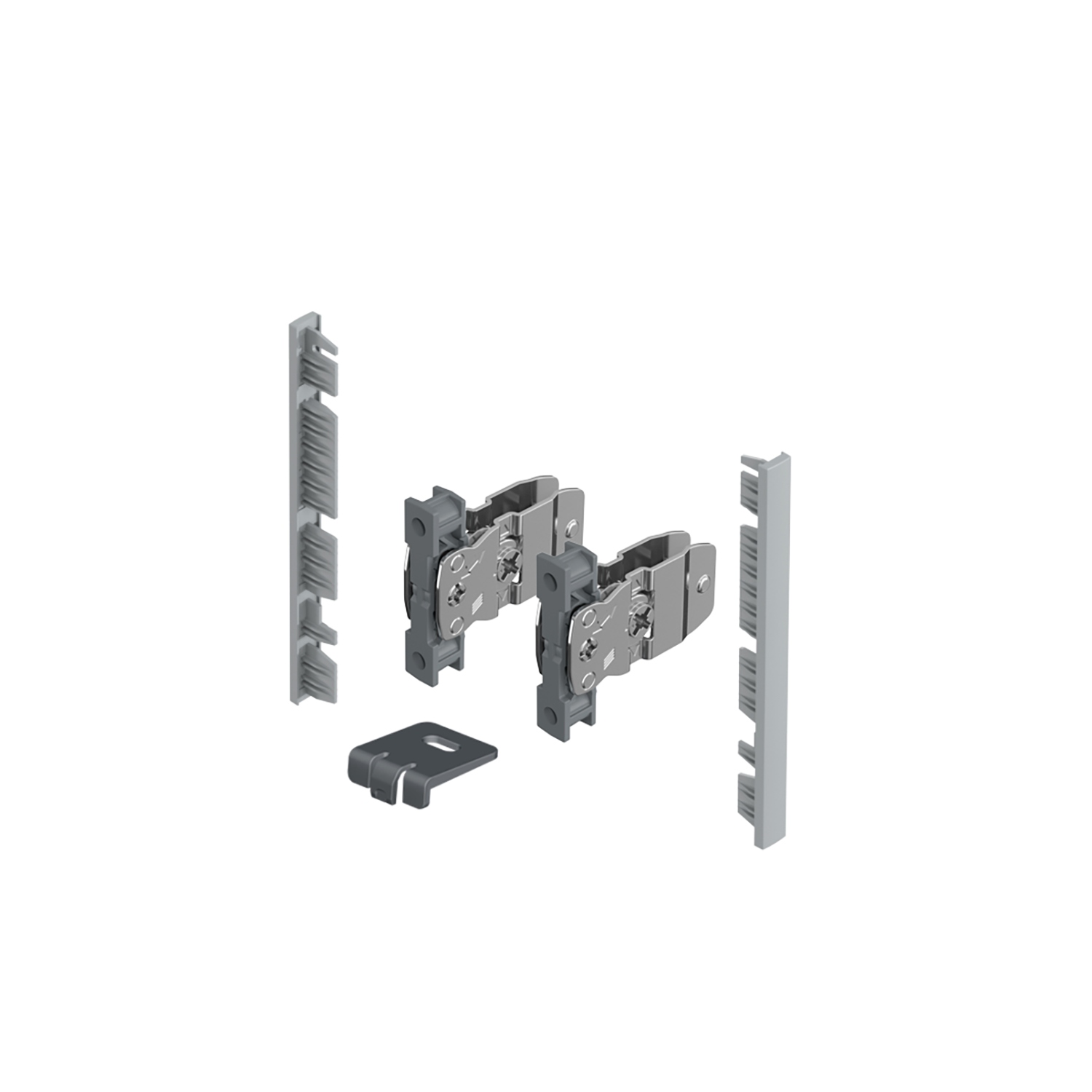 HETTICH AvanTech YOU Verbinderset für Innenfront zum Selbstablängen, Systemhöhe 101, silber, Für Zarge mit Illumination