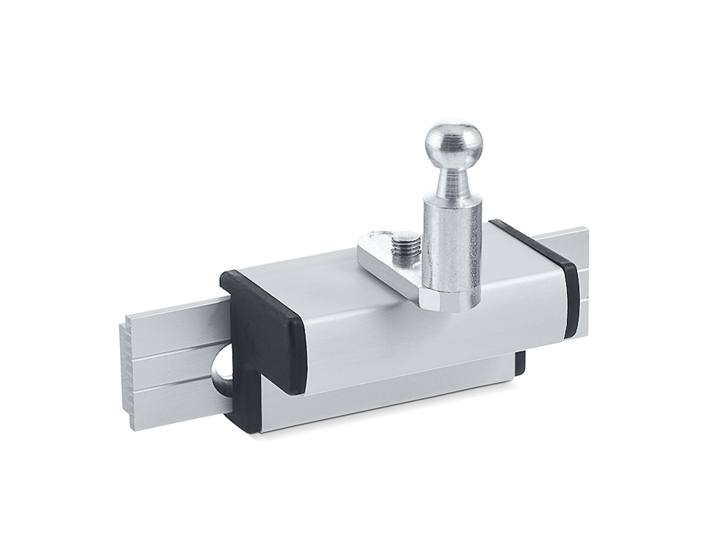 OL-Flügelbock, gleit., OL 90N / OL 95, Euronut, Aluminium, silberfarbig eloxiert