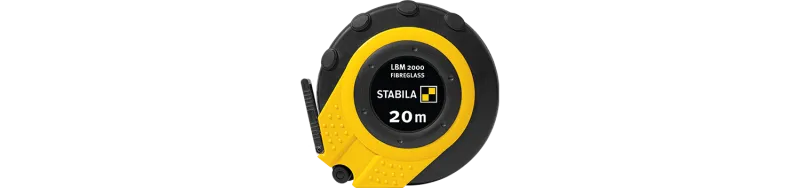 Stabila Kapselbandmaß LBM 2000 FIBREGLASS, 20 m, Glasfaser-Messband mit