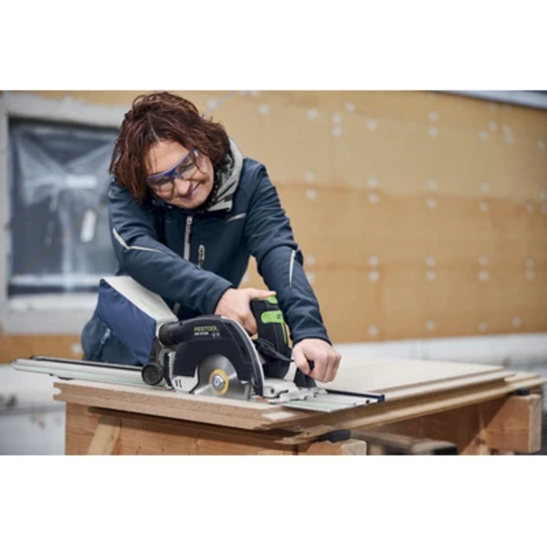 Festool Akku-Handkreissäge HKC 55 KEB-Basic mit Führungsschiene
