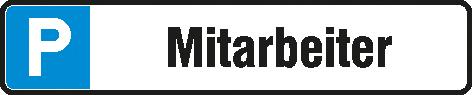 Parkplatzschild Alu B520xH110 mm Mitarbeiter SafetyMarking