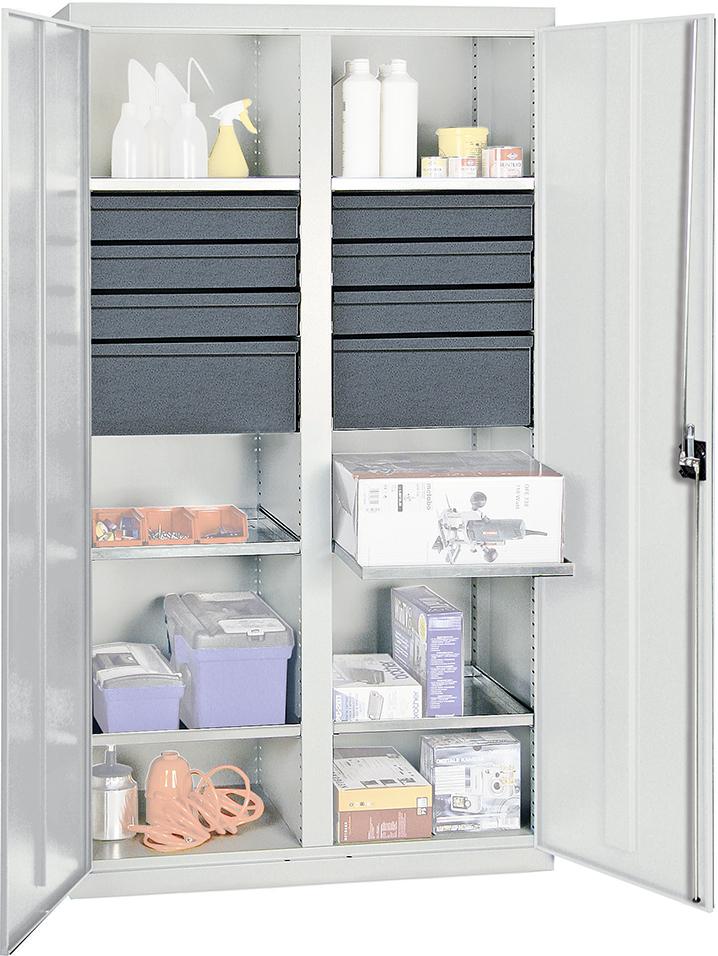 Stumpf Werkzeug- und Materialschrank Serie 3000, 6 Schubladen 100 mm, 2 Schubladen 200 mm, 6 Wannenböden, Mitteltrennwand