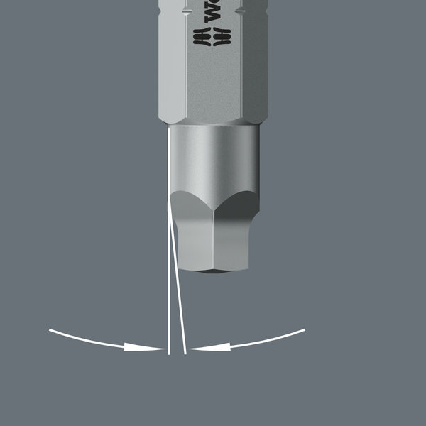 V bits for square recess screws
