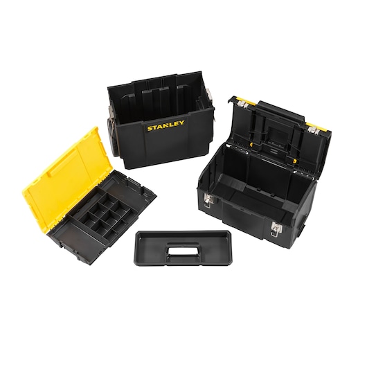 Stanley 3-in-1 Mobiles Workcenter 1-70-326 mit 7-Zoll-Rädern und Teleskopgriff