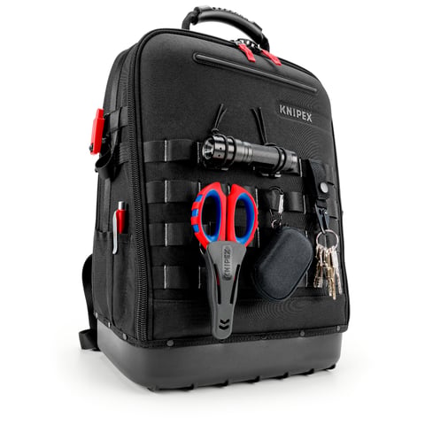 Knipex Werkzeugrucksack Modular X18, leer, 18 Liter, 15kg Zuladung, mit Laptopfach
