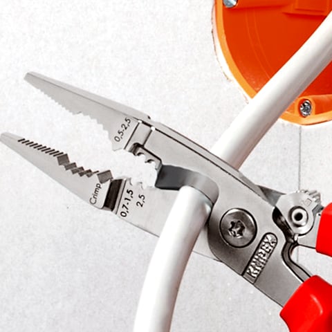 Knipex Elektro-Installationszange 13 96 200 VDE 200mm 6 Funktionen