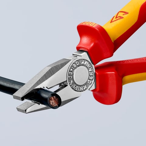 Knipex Kombizange 03 06 160 verchromt isoliert mit Mehrkomponenten-Hüllen, VDE-geprüft 160 mm
