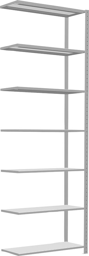SCHULTE Lagertechnik Steckregal B1000xT400xH3000 mm Anbaufeld 7 Böden vzk Fachlast 330kg