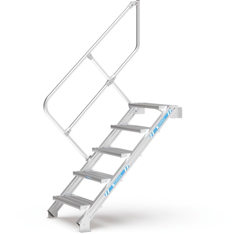 ZARGES LM-Treppe 60° 5 Stufen, 800 mm breit, Höhe 1,25 m 40055224