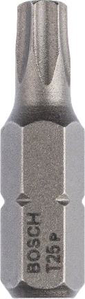 Bosch T25 Extra Hard screwdriver bit, 25mm length., Torx-Bit, T25, Sechskantschaft, Metall, Bosch