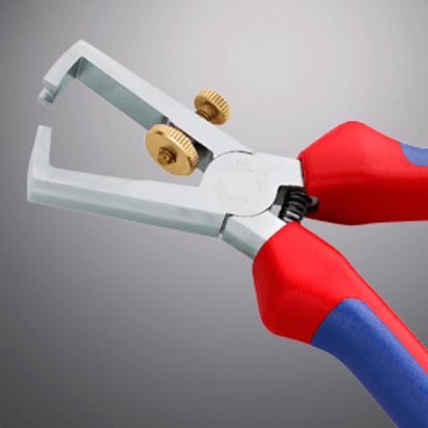 Knipex Abisolierzange 11 05 160 Mit Öffnungsfeder, universal verchromt mit Mehrkomponenten-Hüllen 160 mm