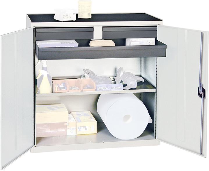 Stumpf Werkzeug- und Materialschrank Serie 3000, 2 Schubladen, 1 Großraumschublade, 1 Wannenboden