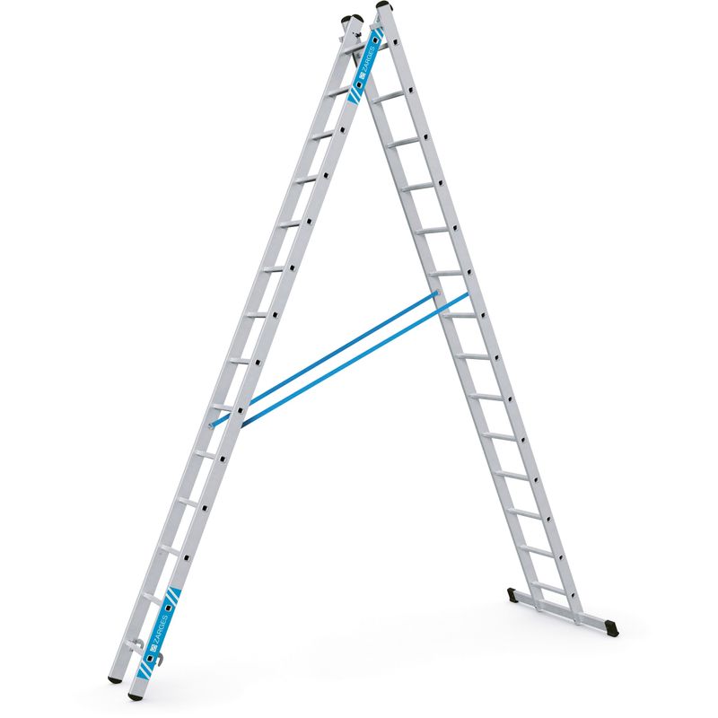 ZARGES Combimaster Plus X - Kombi-Steh-Schiebeleiter 2 x 14 Sprossen 42574