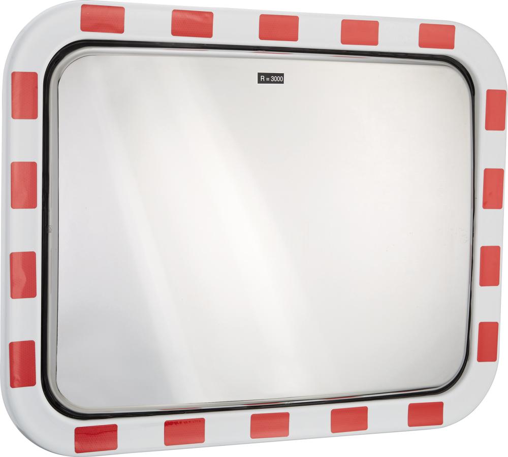 dancop Verkehrsspiegel Eisfrei eckig B800xH600 mm für Außen Inox-Spiegelfläche