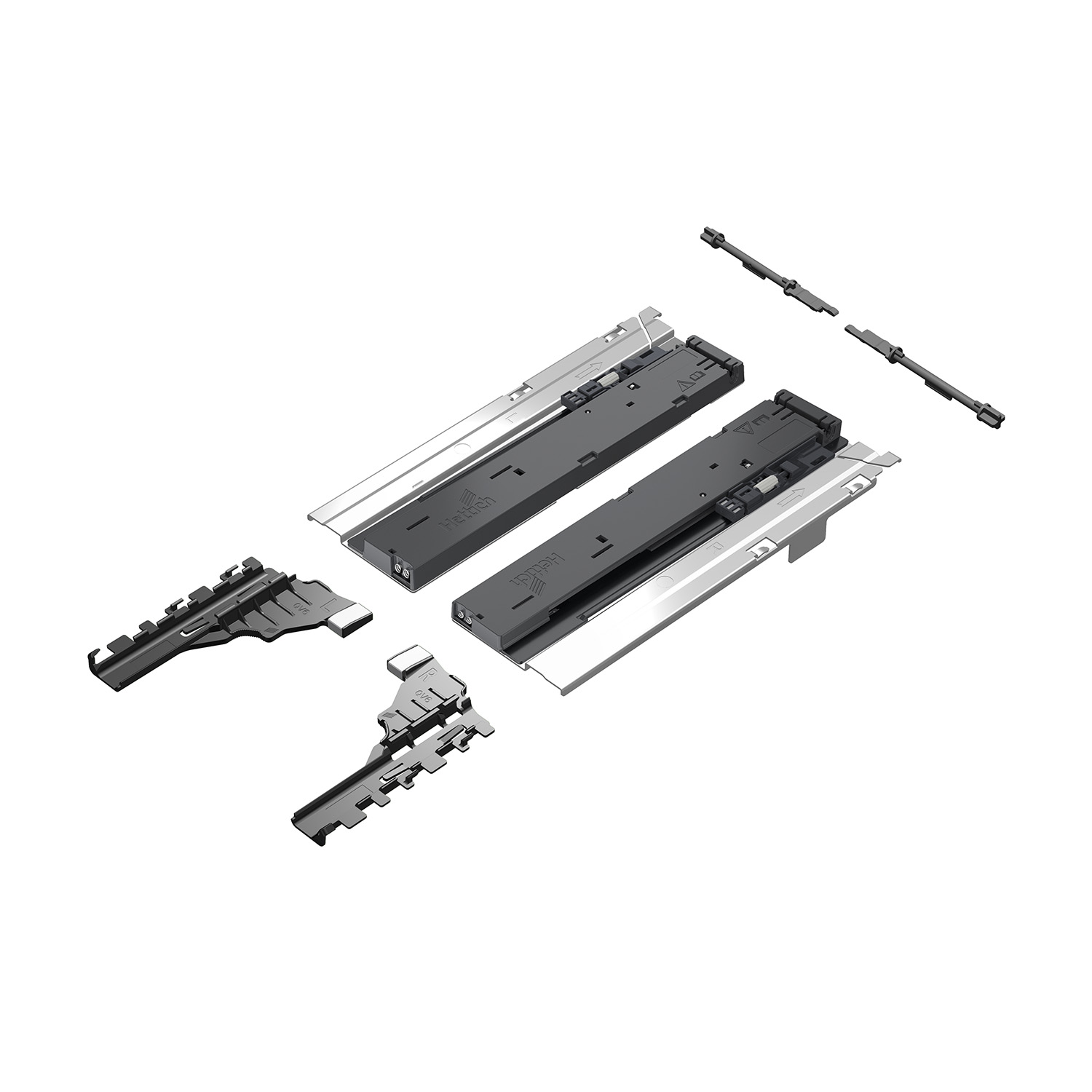 HETTICH Öffnungssystem Push to open Silent für Quadro, 10 - 30 kg, links und rechts