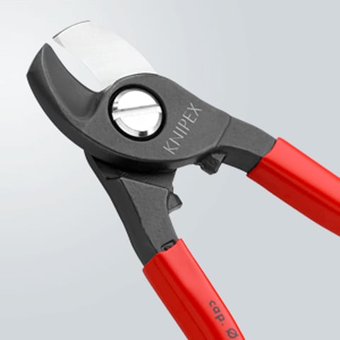 Knipex Kabelschere 95 11 165 brüniert mit Kunststoff überzogen 165 mm