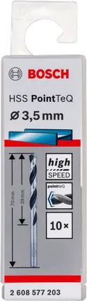 Bosch HSS PointTeQ 3.5mm twist drill bit pack.
