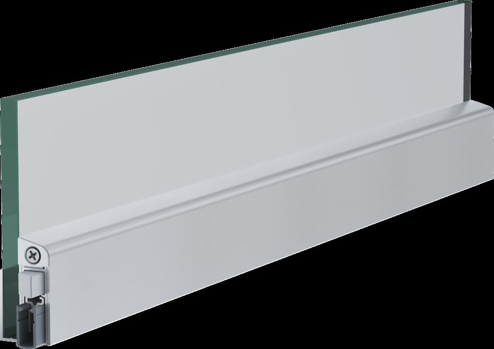 Athmer Objekttür-Glastürdichtung, Schall-Ex® DUO GS-8,L 833mm, silberfarben elox