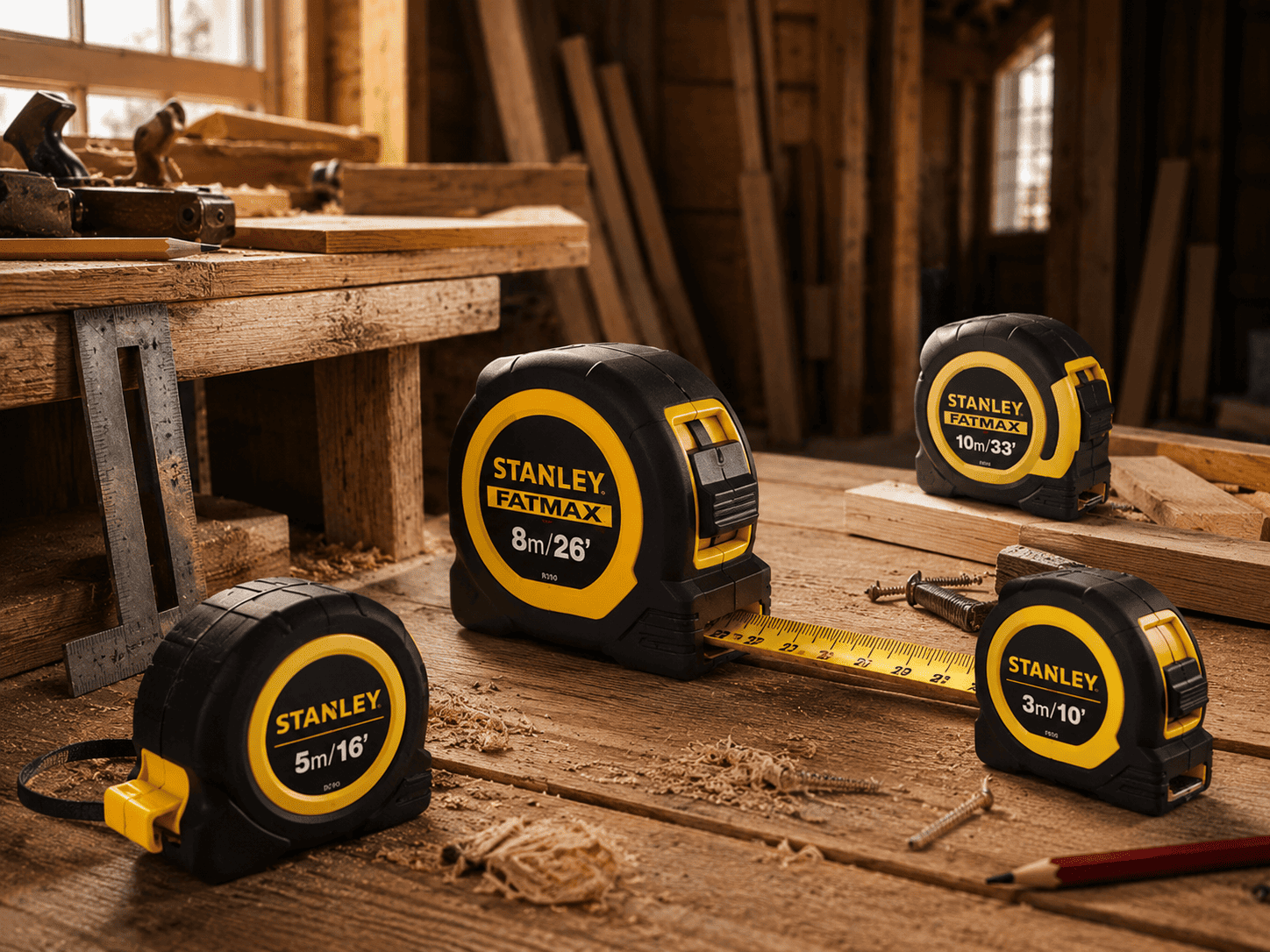Maßband, Messband, Schreinerei, Werkzeugset, Stanley Fatmax
