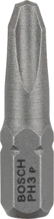 Bosch PH3 screwdriver bit Extra Hard for 1/4" hex shank.
