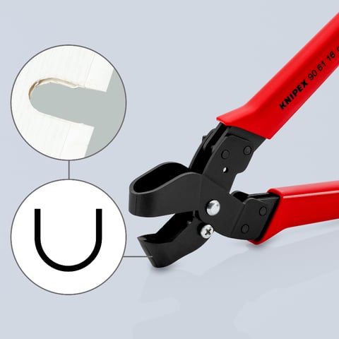 Knipex Ausklinkzange 90 61 16 brüniert mit Kunststoff-Hüllen 250mm Kapazität 16x32mm