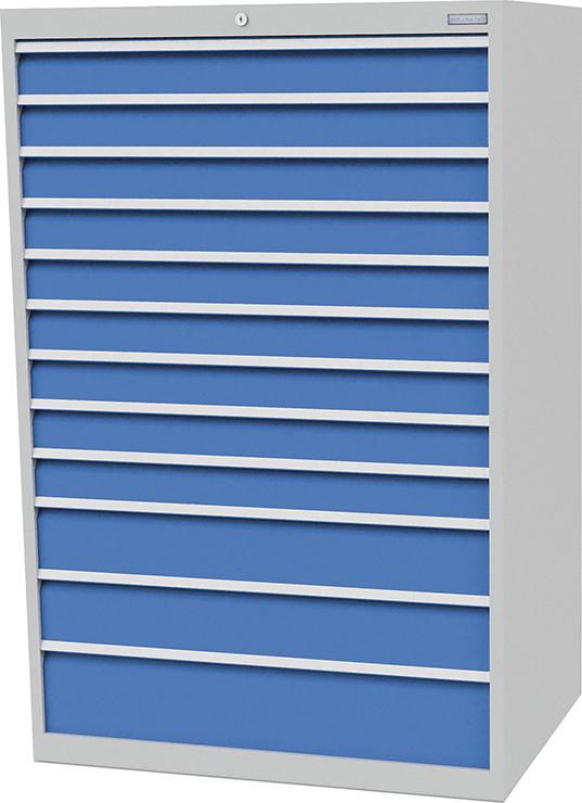 Bedrunka + Hirth Schubladenschrank T736 1005 mm, 12 Sbl. VA