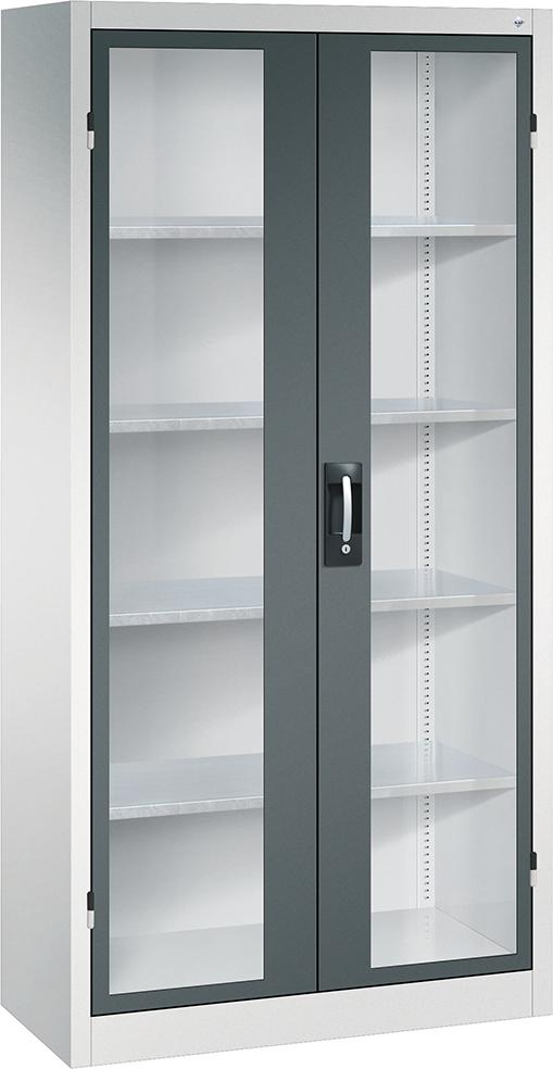 CP Schwerlastschrank, mit Flügeltüren, RAL 7035/7016