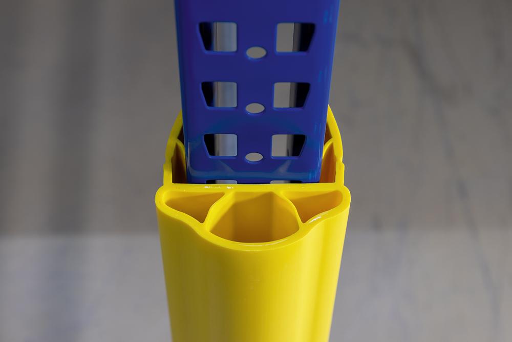 dancop Regalanfahrschutz Alfa gelb H600 mm B75-100 mm