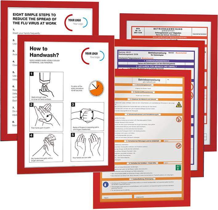 DURABLE Informationsrahmen A4 10 Stück, rot