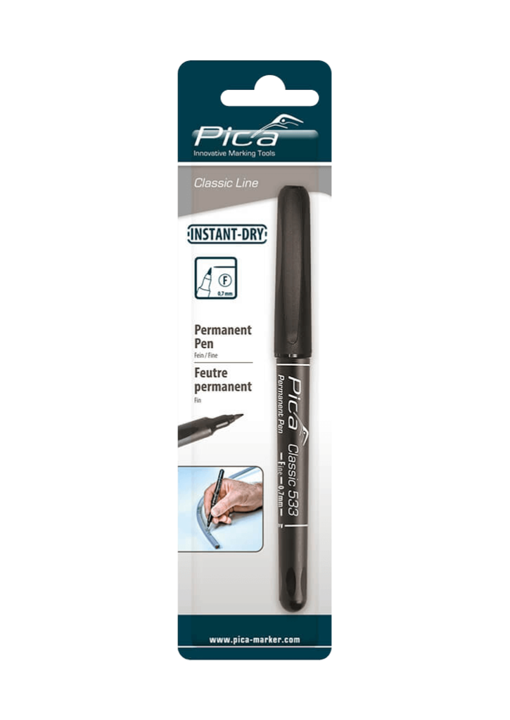 Pica Classic 533/46 Permanentmarker schwarz Fine-Spitze 0,7 mm wasserfest