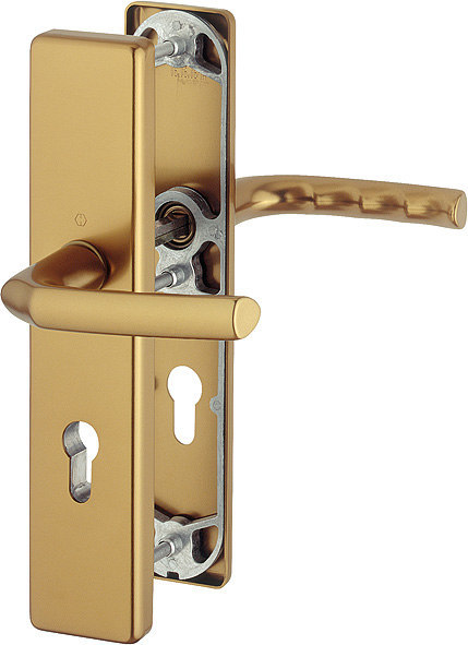 HOPPE® Schutz-Drückergarnitur mit Langschild Birmingham 1117/2221A/2440, 8/72 mm, Aluminium