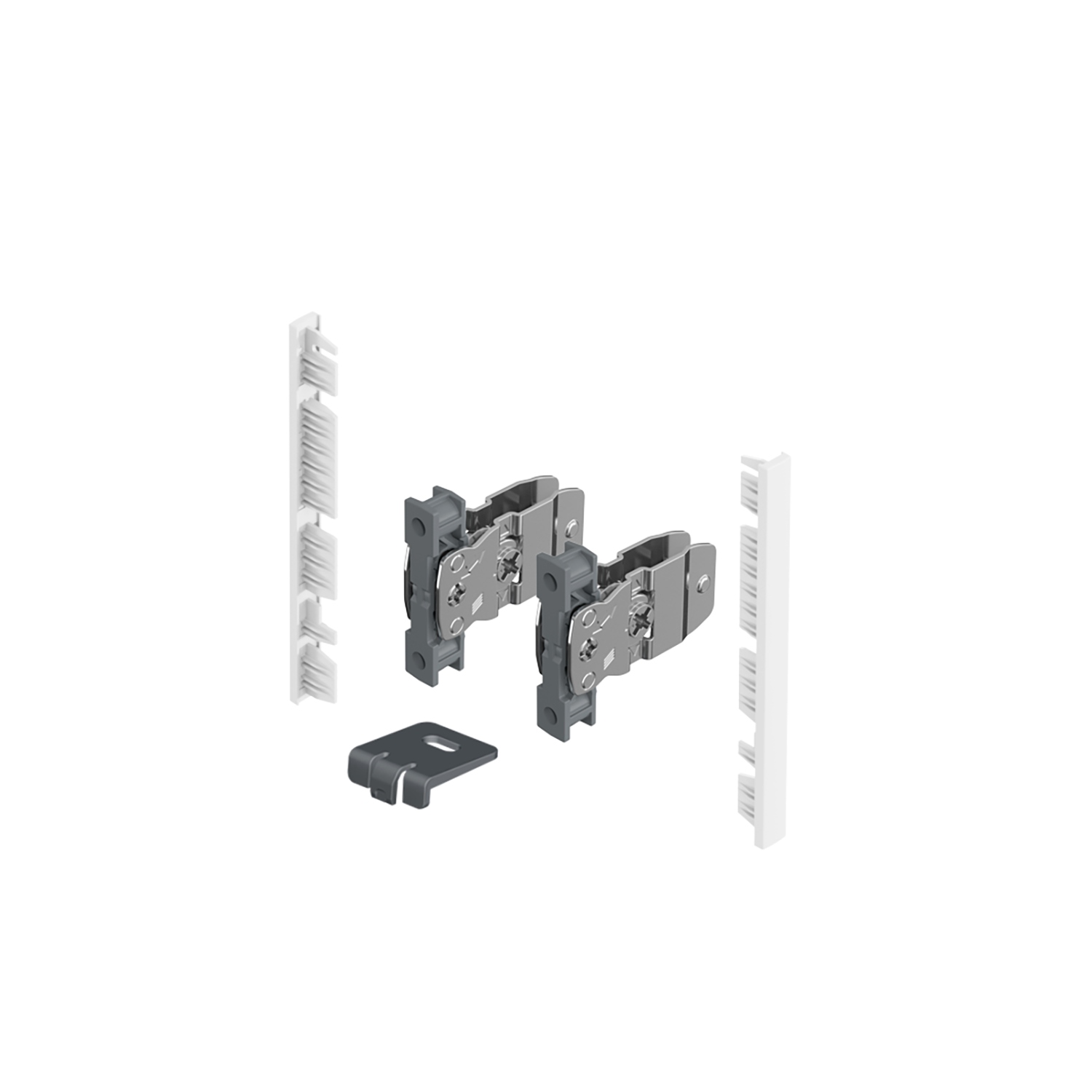 HETTICH AvanTech YOU Verbinderset für Innenfront zum Selbstablängen, Systemhöhe 101, weiß, Für Zarge mit Illumination