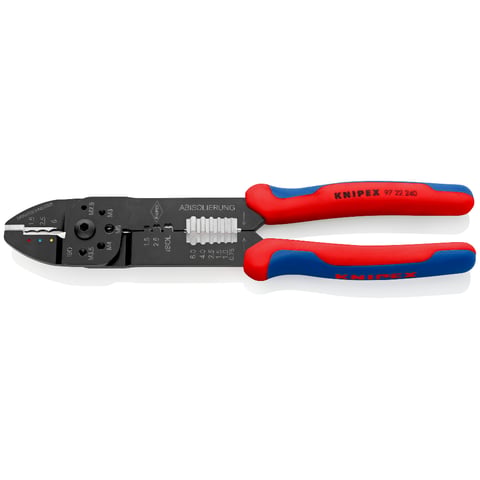 Knipex Crimpzange 97 22 240 für isolierte und unisolierte Steckverbinder 0,5-6,0 mm²