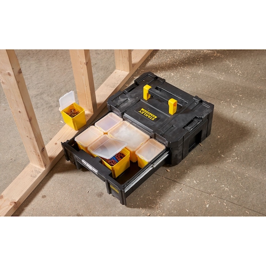 Stanley FATMAX PRO-STACK III Systembox mit Schublade und 6 Fächern