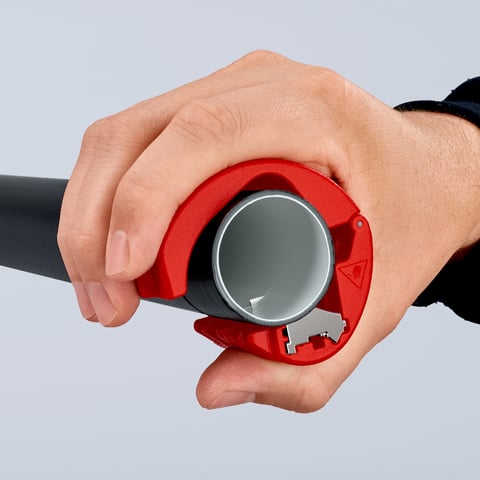Knipex BiX® Schneider für Kunststoffrohre und Dichthülsen 90 22 10 BK Ø 20-56 mm