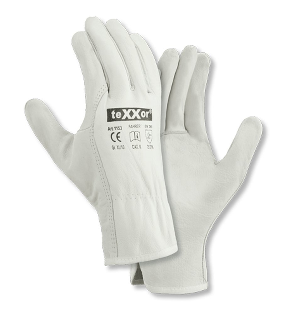 teXXor® Rindnappaleder-Handschuhe FAHRER 11, natur