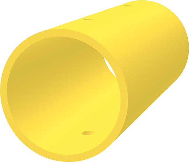 dancop Rundholm B400-929 mm für Barriere Charlie D160 mm gelb VE = 2 Stück