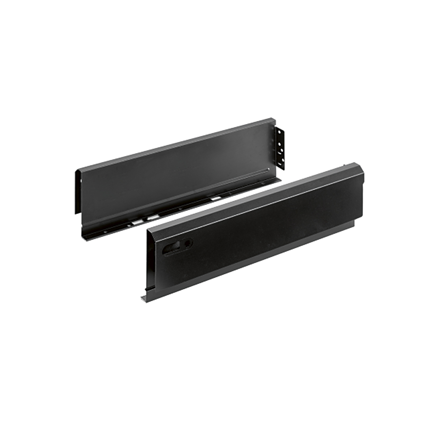 HETTICH Systema Top 2000 SysTech Zarge (Garnitur), 400 mm, schwarz, links und rechts