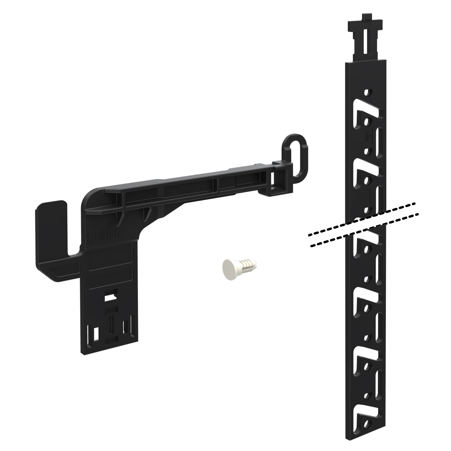 HETTICH Verriegelungsstangen-Sets Stop Control, Lochreihe 32 mm, Länge HE 6 + 1, rechts