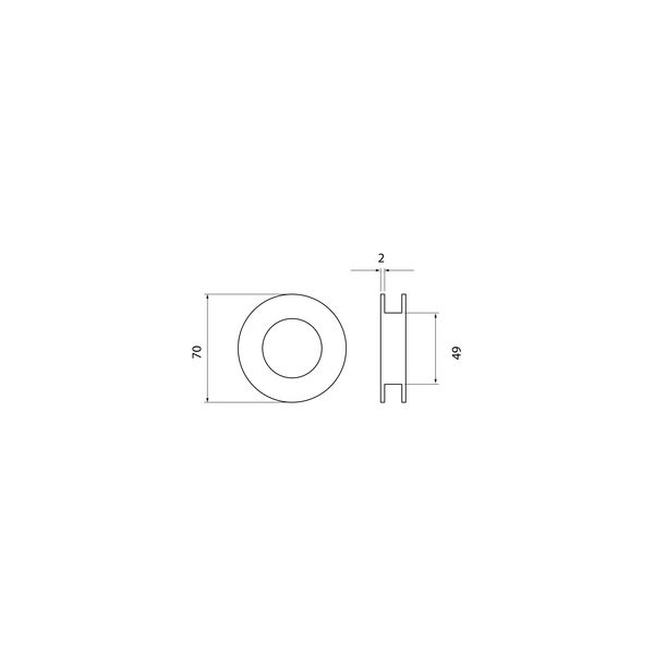 Karcher Schiebetürmuschel für Glastüren D=70 mm, TS 8-11mm, Edelstahl matt, EZ1706GS71