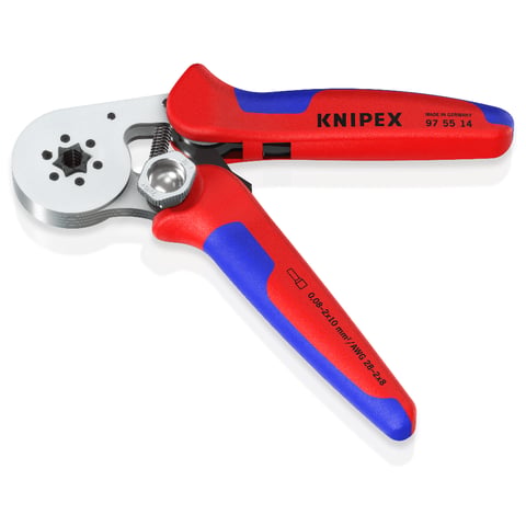 Knipex Crimp-Hebelzange 97 55 14 für Aderendhülsen 0,08-16 mm² Sechskant-Pressung