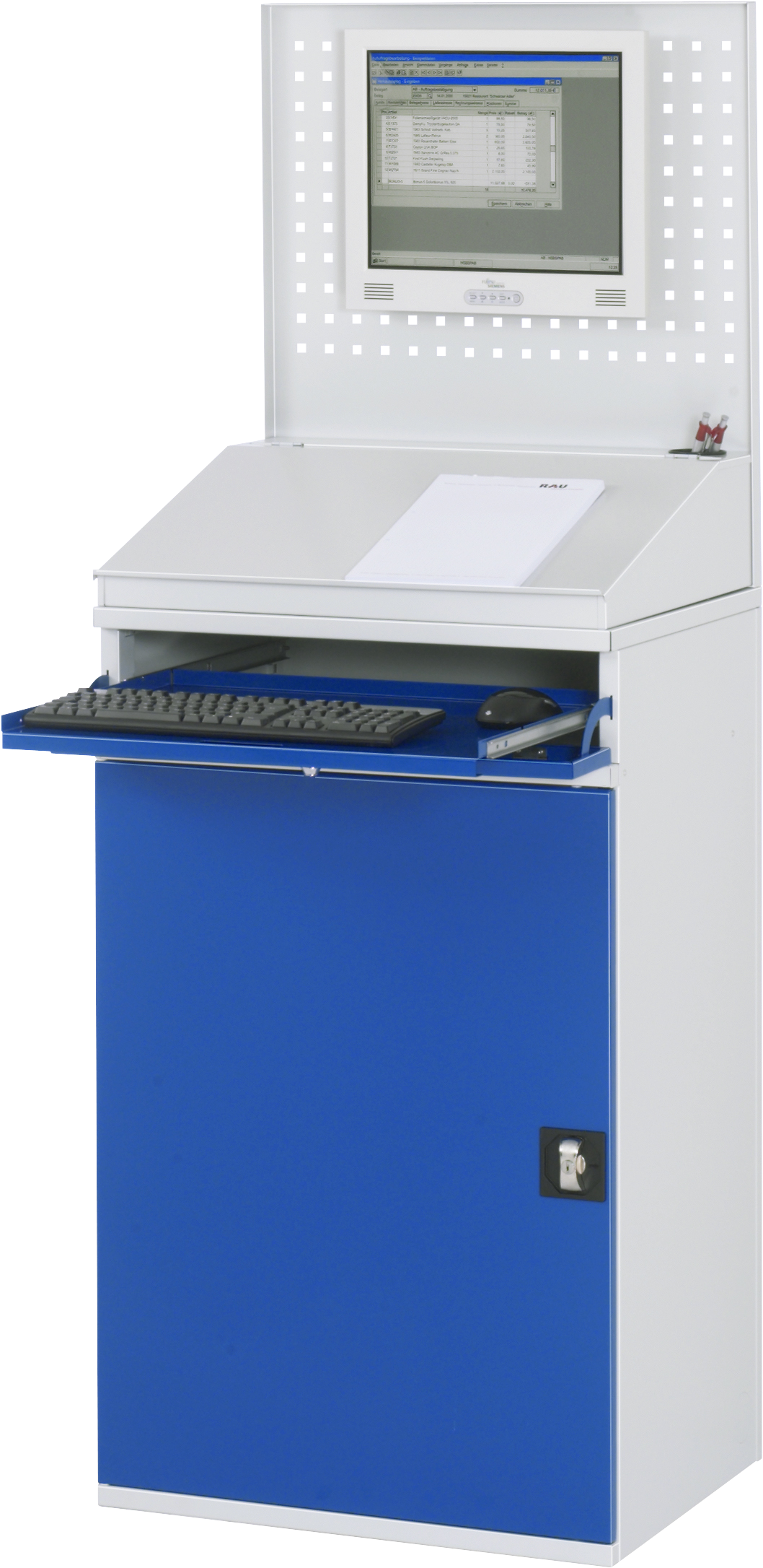 Rau Computerschrank Modell 61 stationär 650x520x1770mm RAL 7035/5010