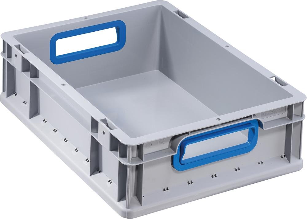 allit EuroBox 412,400x300x120mmGriffe offen,grau/blau