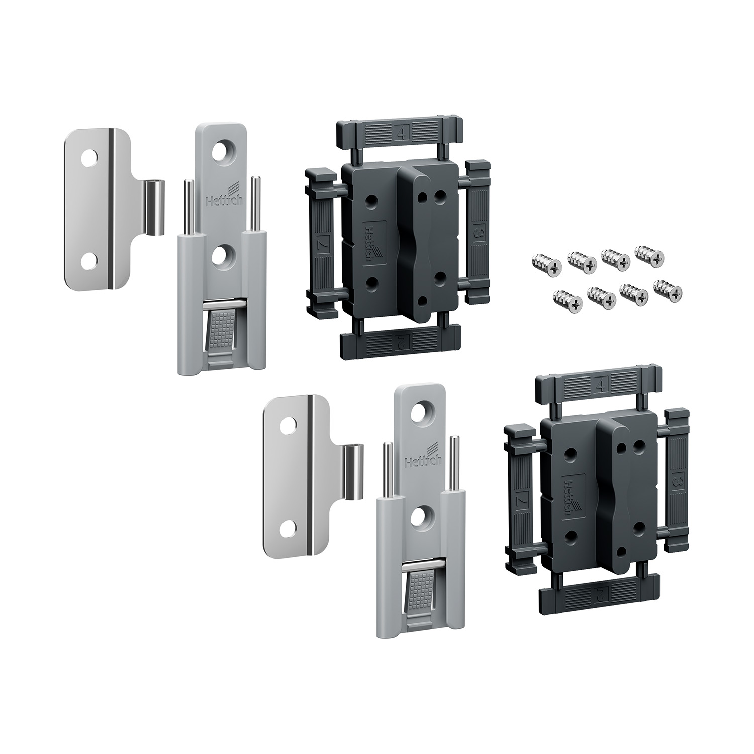 HETTICH Mittelscharniersets Schnellmontage nicht einstellbar WingLine L