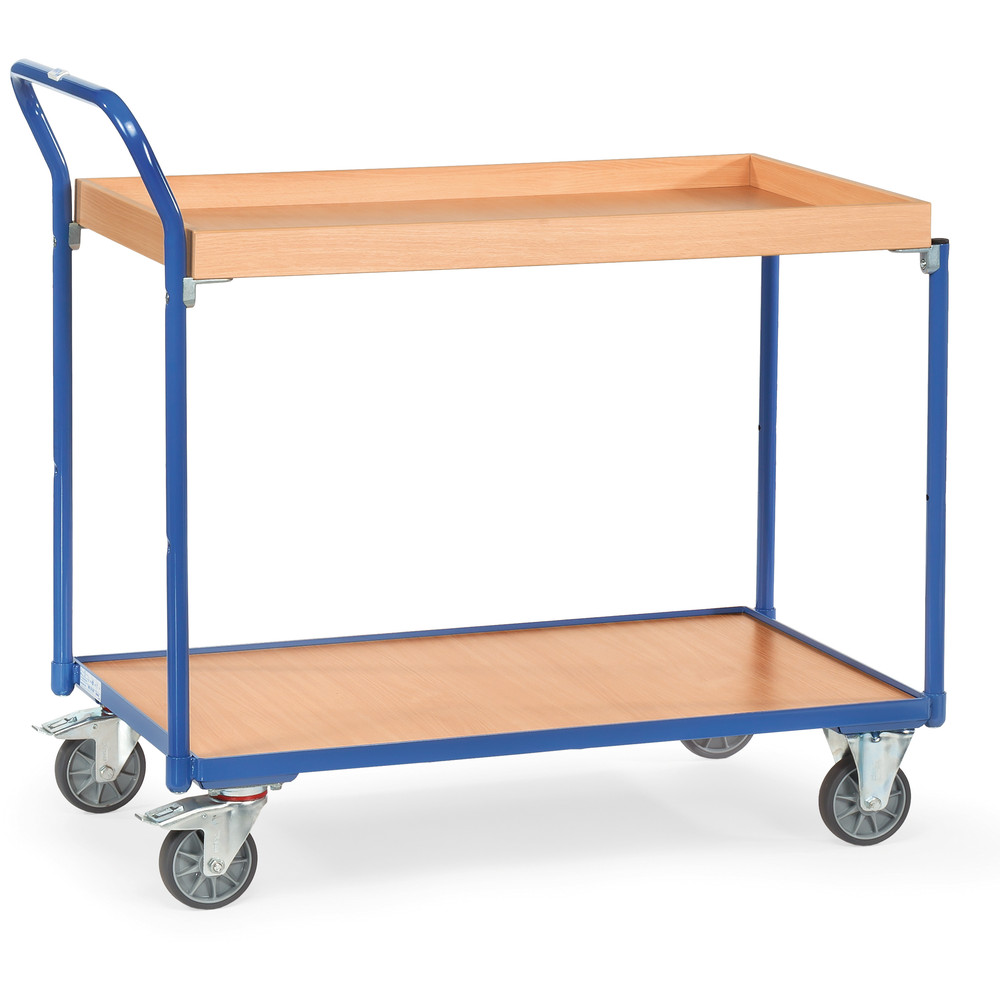 Fetra Tischwagen 3740 850x500mm 300kg 2 Etagen TPE 125mm