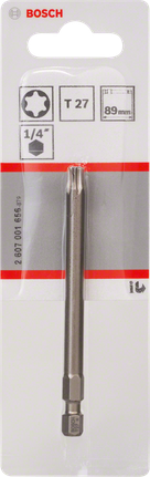 Bosch T27 89mm Torx-Schraubendreherbit., Torx-Bit, T27, 89 mm, 1/4-Zoll-Schaft, Bosch
