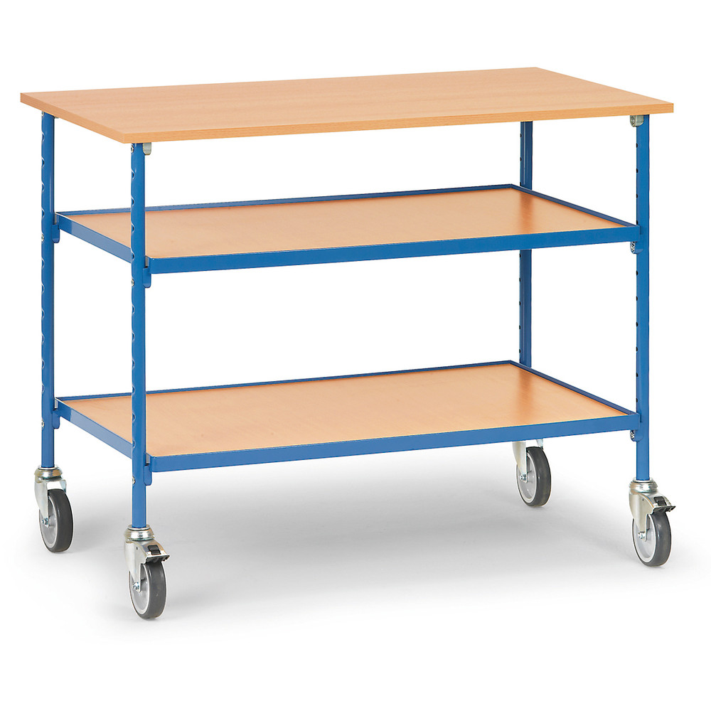 Fetra Rolltisch 5862 Stahlrohr 3 Böden 150kg 1120x650mm