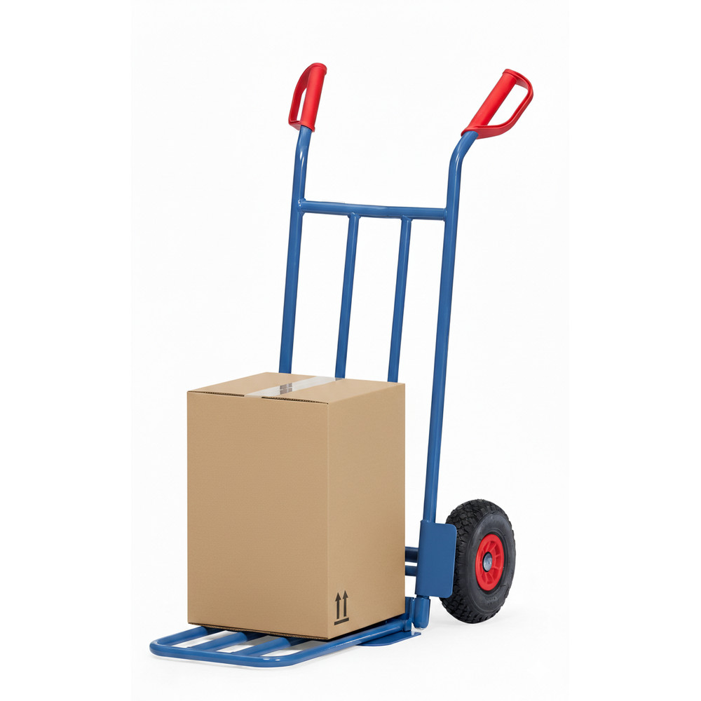 Fetra Paketkarre K1116P 250 kg Stahlrohr PU-Bereifung Klappschaufel