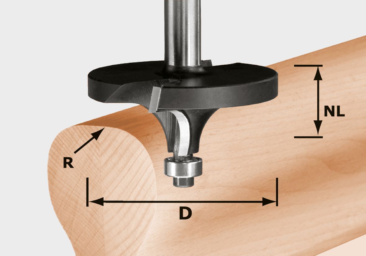 Abrundfräser HW R16/D64/26 S12, Klammer, Gerät, Werkzeug
