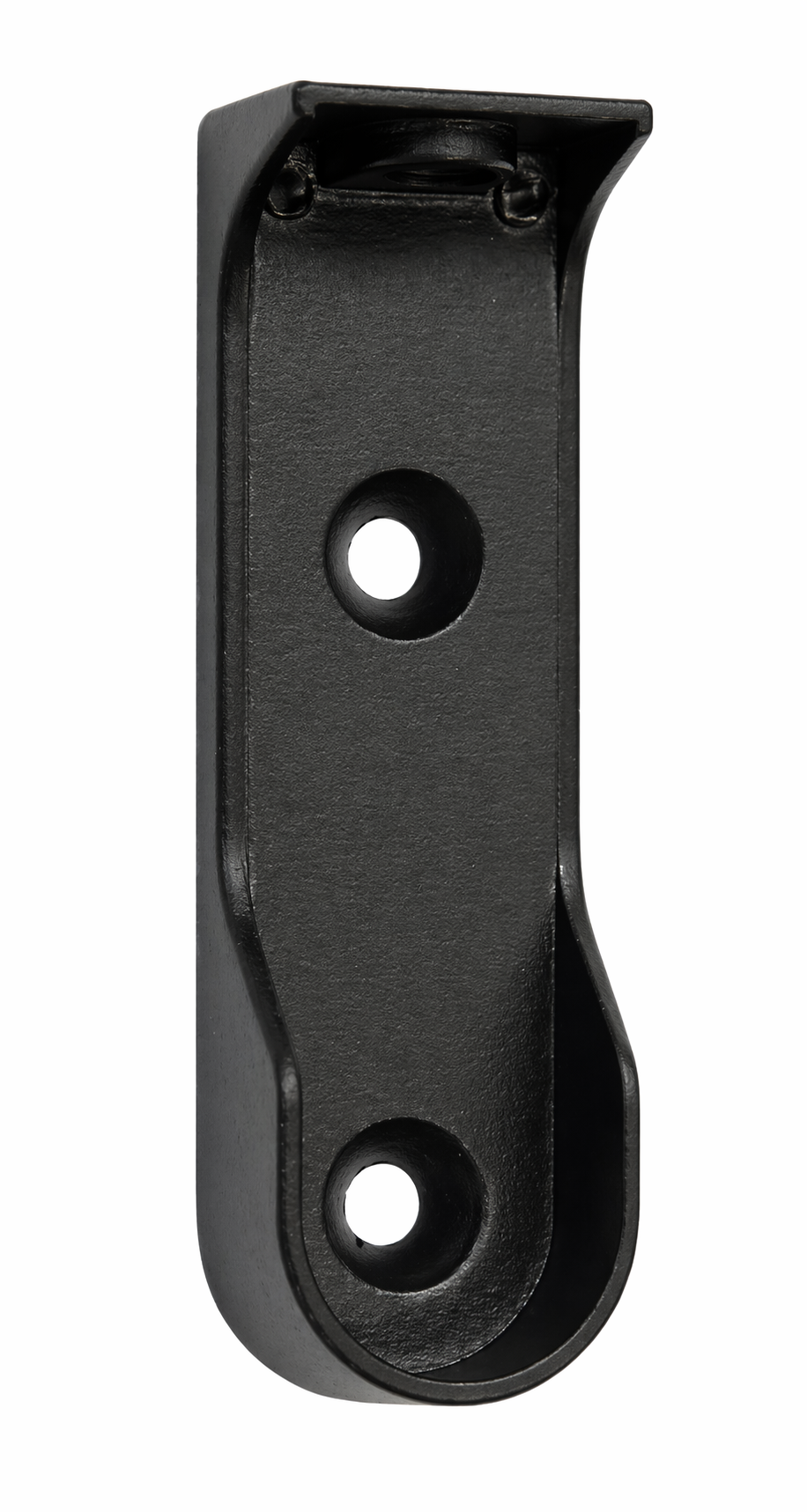 Schrankrohrlager schwarz oval für 32mm Raster, 2 Bohrungen, f. Hutboden